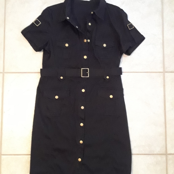 Calvin Klein Dresses & Skirts - Black Calvin Klein safari dress